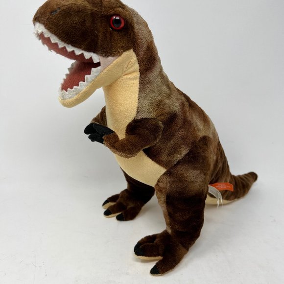 Wild Republic Dinosaur T-Rex Plush 12” Brown & Beige Toy Stuffed Animal - Picture 1 of 10